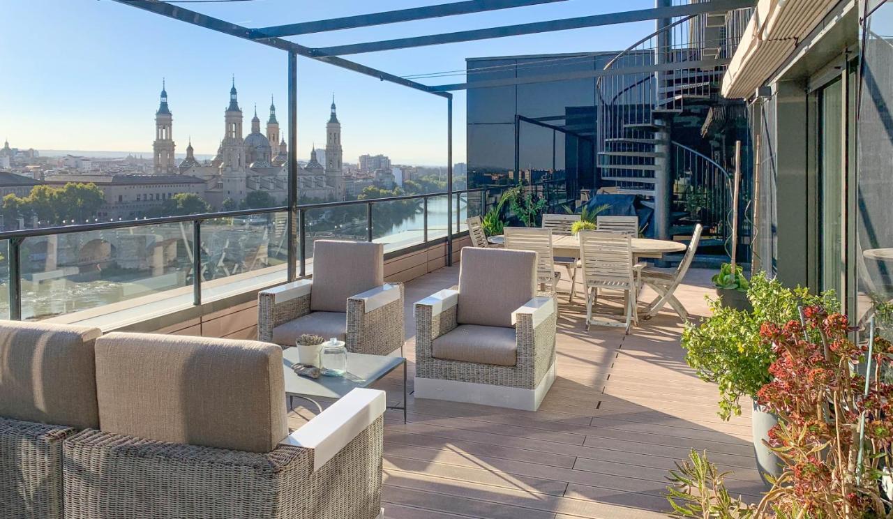 Ático mejores vistas al Pilar jacuzzi y garaje Zaragoza Exterior foto